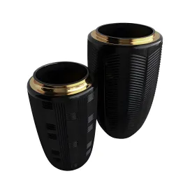 Vista alegre jet black case with vase
